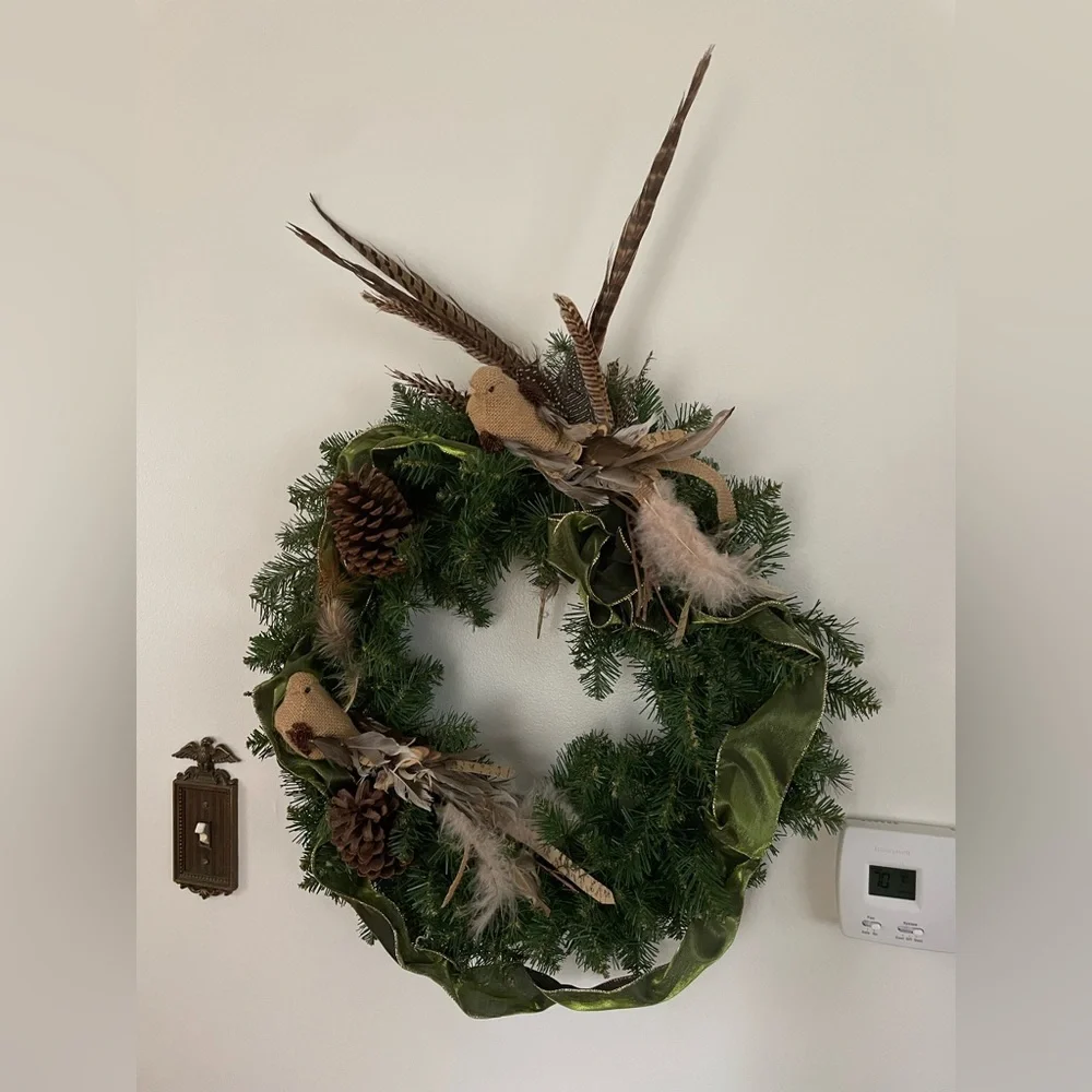 Rustic Wildlife Winter Wreath 17” by 19” Holiday Christmas